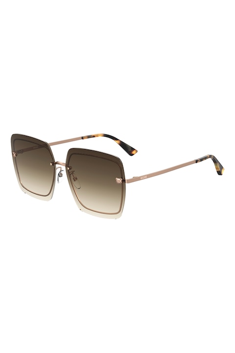 Reducere  RESIGILAT: Moschino – Ochelari de soare patrati cu lentile in degrade, Auriu, 64-14-145 Standard