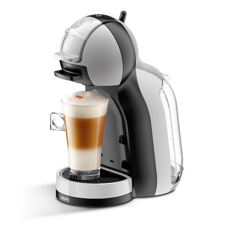 Reducere  RESIGILAT: Espressor cu capsule KRUPS NESCAFÉ® Dolce Gusto® Mini Me KP123B10, 15 bari presiune, 1500 W, capacitate rezervor 0.8 L, functie Eco, gri