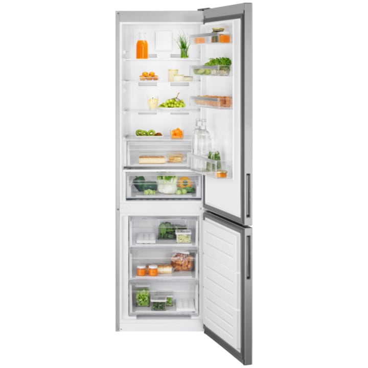 Reducere  RESIGILAT: Combina frigorifica Electrolux LNT6MC36U1, 366 l, No Frost, Control electronic, Multi Flow, Iluminare LED, Clasa C, H 201 cm, Inox antiamprenta