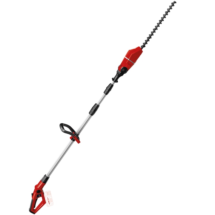 Reducere  RESIGILAT: Foarfeca electrica pentru tuns gard viu cu tija telescopica Einhell Expert GE-HH 18/45 Li T Solo, 18 V, lungime lama 450 mm, lungime maxima de taiere 400 mm, maner telescopic din aluminiu, lungimer maner 88 – 184 cm