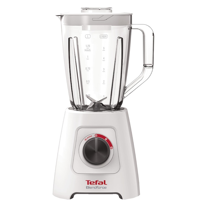 Reducere  RESIGILAT: Blender Tefal BlendForce 2 BL420131, 600W, 4 lame, recipient 2L, functie zdrobire gheata si maruntire, alb