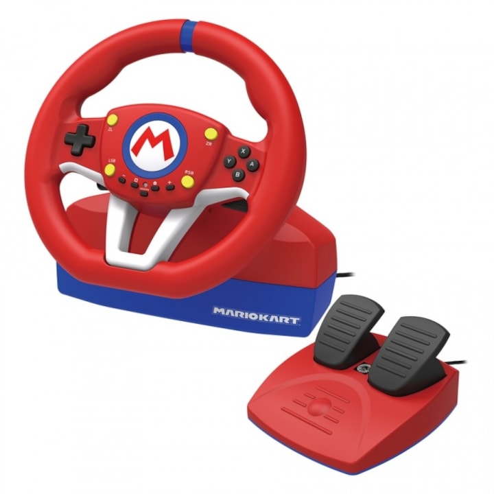 Reducere  RESIGILAT: Volan Hori Mario Kart Racing Wheel Pro Mini pentru Nintendo Switch / OLED, PC