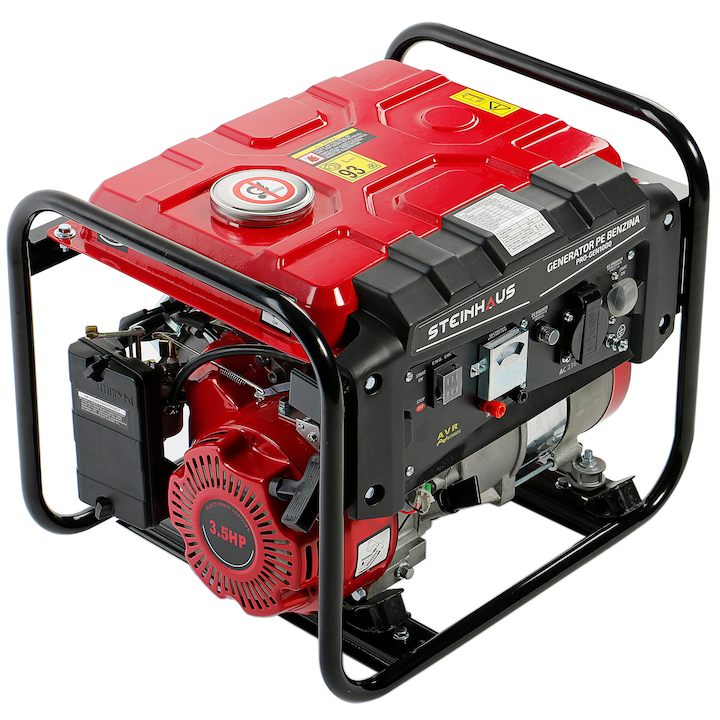 Reducere  RESIGILAT: Generator curent electric Steinhaus PRO-GEN1000, 1000 W cu stabilizator de tensiune, Benzina, Autonomie 9 h