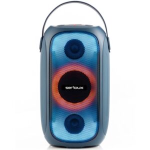 Reducere  RESIGILAT: Boxa portabila Serioux PartyBoom 55W, Bluetooth, RGB, IPX5, functie TWS, Extra Bass