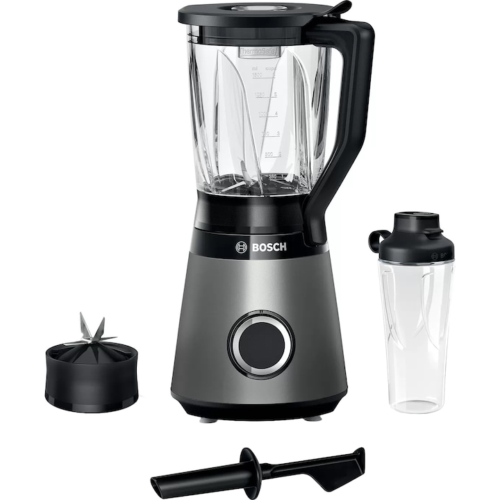 Reducere  RESIGILAT: Blender Bosch Vita Power Serie 4 MMB6174S, 1200 W, 1.5 l, 3 programe automate, Silver