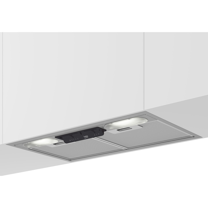 Reducere  RESIGILAT: Hota incorporabila Beko HNU51311SH, Putere absorbtie 381 m3/h, Control mecanic, iluminare LED, 53 cm, Inox