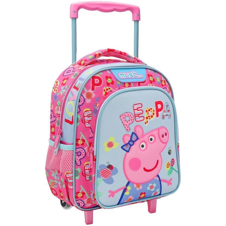 Reducere  RESIGILAT: Troler Peppa Pig Lovely 2 compartimente, dimensiuni 27x10x31cm