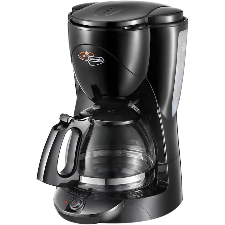 Reducere  RESIGILAT: Cafetiera De’Longhi ICM2.1B, 1000W, 1.5L, 10 cesti, Sistem anti-picurare, Oprire automata, Negru