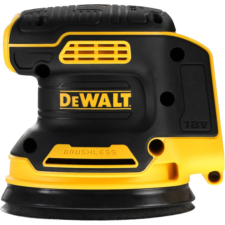 Reducere  RESIGILAT: Slefuitor orbital pe acumulator DeWALT DCW210N, 18 V XR, motor fara perii, diametru 125 mm, 8000-12000 oscilatii/min, sistem de evacuare a prafului, pornire electronica usoara, nu include incarcator/acumulator