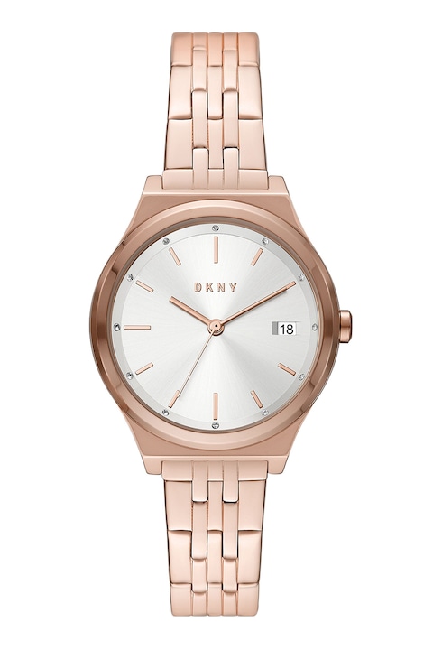 Reducere  RESIGILAT: DKNY – Ceas cu bratara metalica, Auriu rose