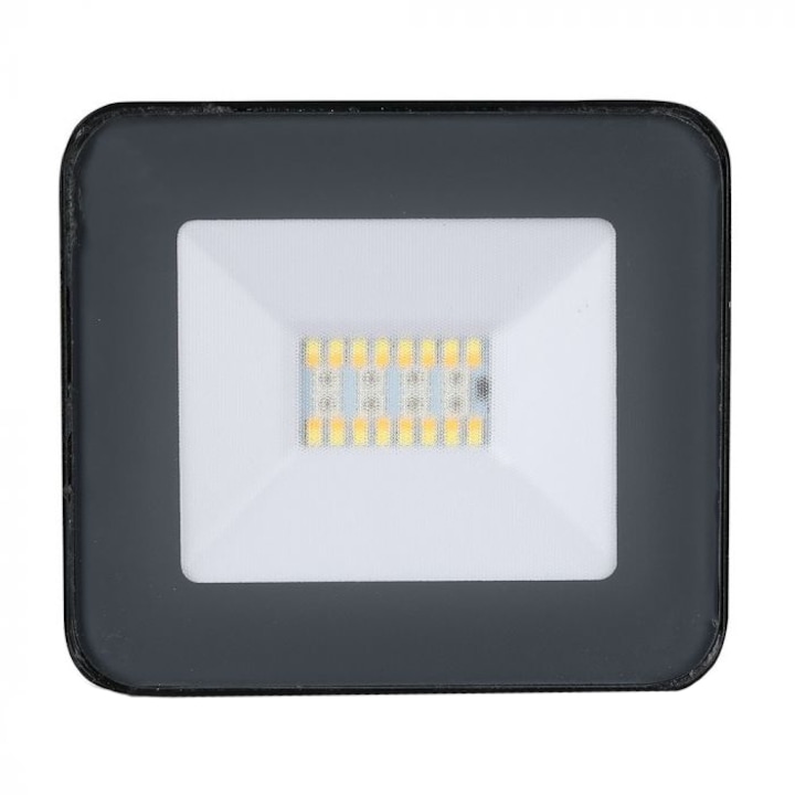 Reducere  RESIGILAT: Proiector LED RGB inteligent V-TAC 5985, Bluetooth, 20W, 1400 lm, lumina colorata si alba, Aluminiu, Negru, clasa energetica G