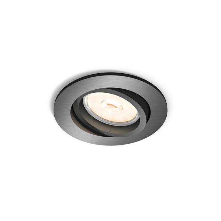 Reducere  RESIGILAT: Spot incastrat Philips Donegal, GU10, 5.5W, 500 lm, Gri