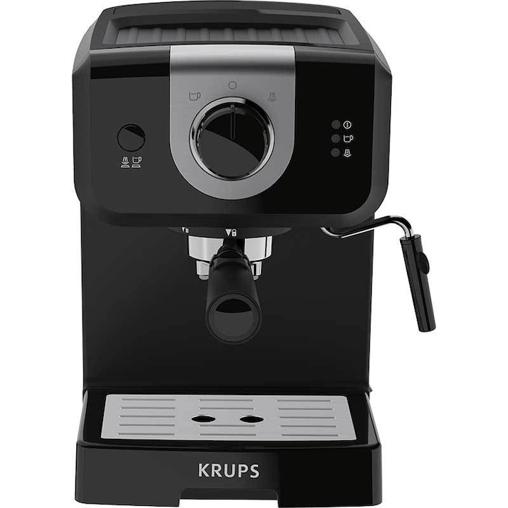 Reducere  RESIGILAT: Espressor manual Krups XP320830, 1050 W, 15 bar, 1.5 L, Dispozitiv spumare, Negru