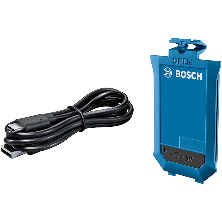 Reducere  RESIGILAT: Acumulator pentru telemetru Bosch Professional 1608M00C43, 3.7 V, 1Ah, USB-C, compatibil cu modelele GLM 50-22, GLM 50-25 G, GLM 50-27 C, GLM 50-27 CG