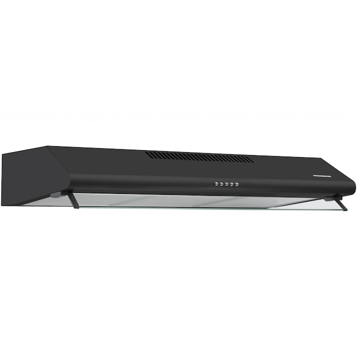 Reducere  RESIGILAT: Hota traditionala Heinner HCH-490-BK, 2 motoare, Putere de absorbtie 304.5 m3/h, Lumina LED, 3 trepte de viteza, 90 cm, Negru