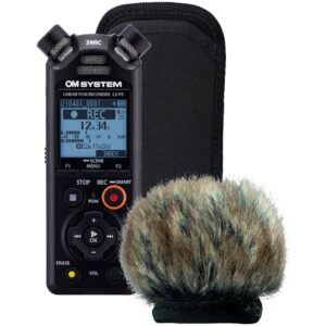 Reducere  RESIGILAT: Reportofon stereo OLYMPUS OM SYSTEM LS-P5, PCM liniar, Wind Protection Kit