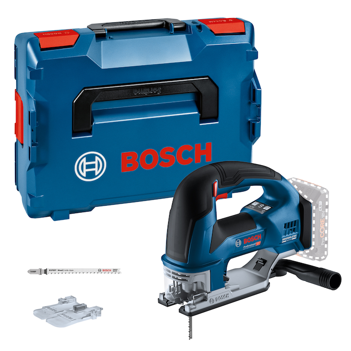 Reducere  RESIGILAT: Fierastrau vertical pe acumulator Bosch Professional GST 18V-155 BC, 18 V, 3800 curse/min, 155 mm adancime maxima taiere, panza fierastrau, aparatoare, valiza transport