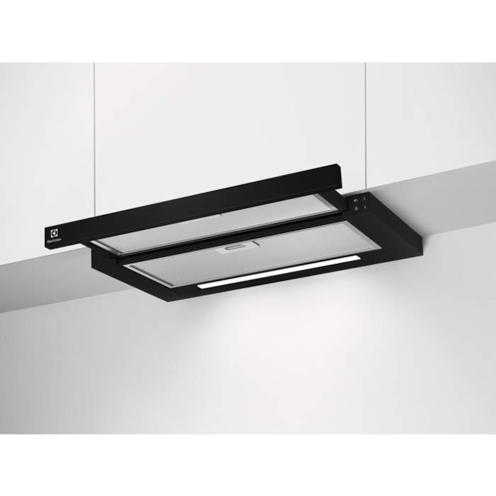 Reducere  RESIGILAT: Hota telescopica incorporabila Electrolux LFP616K, Putere de absorbtie 600 mc/h, 1 motor, 60 cm, Negru