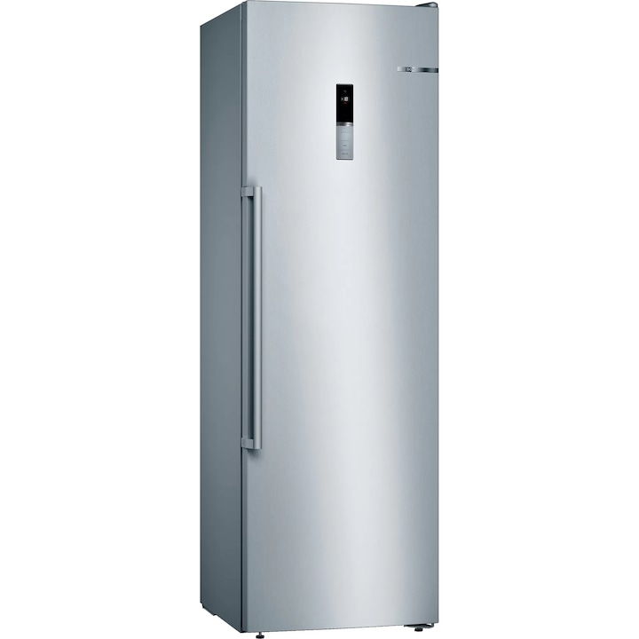 Reducere  RESIGILAT: Congelator Bosch GSN36BIEP, 242 l, 4 sertare, Clasa E, NoFrost, FreshSense, SuperFreezing, H 186 cm, Inox Antiamprenta