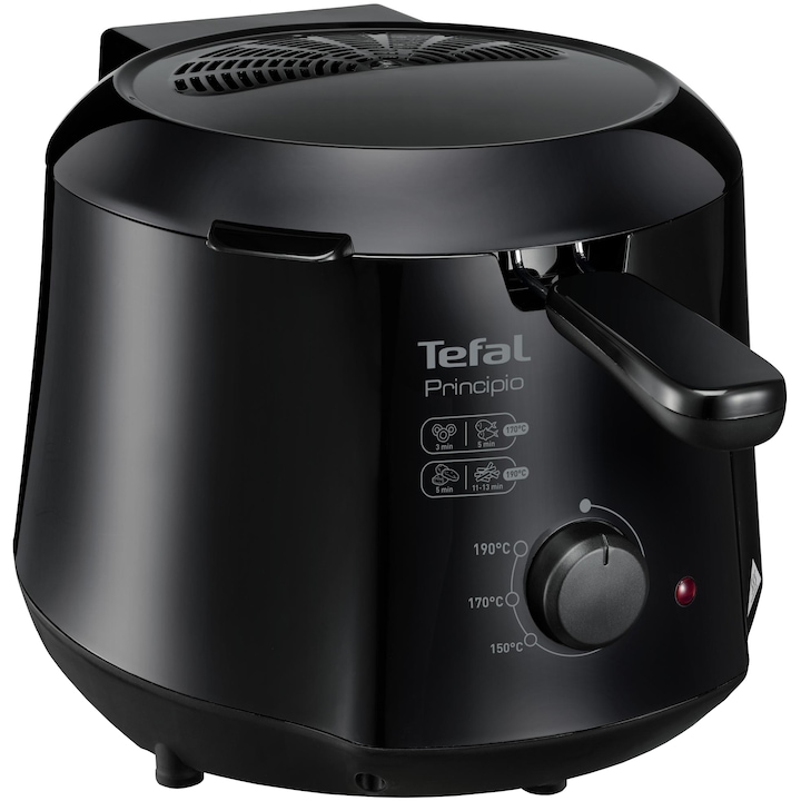 Reducere  RESIGILAT: Friteuza Tefal Minicompact FF230831 Principio, 1000W, 1.2L, termostat reglabil 150-190°C, negru