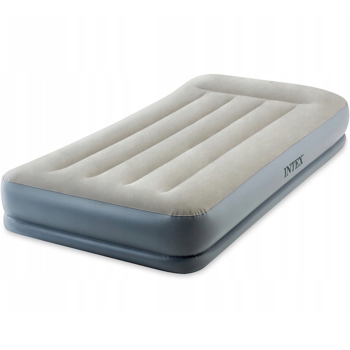 Reducere  RESIGILAT: Saltea gonflabila INTEX Pillow Rest “Twin size”, 99x191x30 cm, pompa electrica integrata