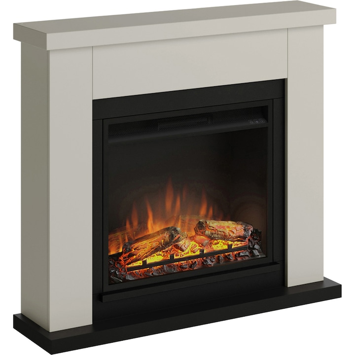 Reducere  RESIGILAT: Semineu TAGU Frode Light Beige cu Focar Electric PowerFlame, 23 inch, FM461-BE1-23PF1A