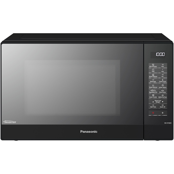 Reducere  RESIGILAT: Cuptor cu microunde Panasonic NN-GT46KBSUG, 31 l, 1000 W, Grill, Digital, Panou de control tactil, Negru