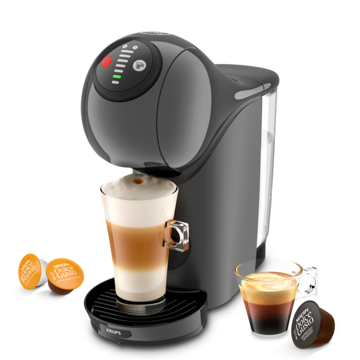 Reducere  RESIGILAT: Espressor cu capsule KRUPS NESCAFÉ® Dolce Gusto® Genio S KP243B10, 15 bari presiune, 1500 W, capacitate rezervor 0.8 L, functie XL, gri