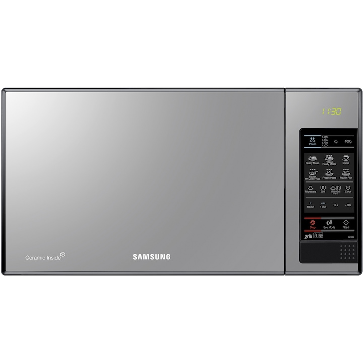 Reducere  RESIGILAT: Cuptor cu microunde Samsung GE83X, 23 l, 800 W, Grill, Afisaj digital, Child Lock, Sticla neagra