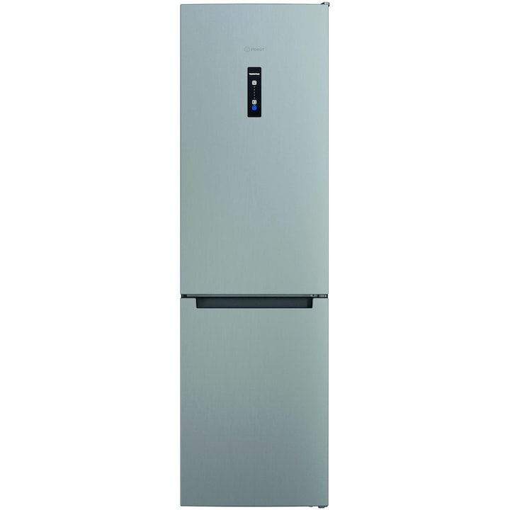 Reducere  RESIGILAT: Combina frigorifica Indesit INFC9 TO32X, 367 l, Total No Frost, Flexi Use Box, Raft sticle, Clasa E, H 202.7 cm, Inox