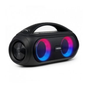 Reducere  RESIGILAT: Boxa portabila E-Boda, The Vibe 410, Bluetooth 5.1, MicroSD, Radio FM, Micro USB, Aux, Lumini LED RGB, Negru