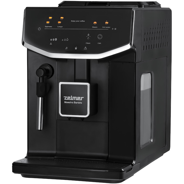 Reducere  RESIGILAT: Espressor automat de cafea Zelmer Maestro Barista ZCM8121, putere 1325-1550W, 20 bari, Aroma Control, Clatire automata, One Touch, negru