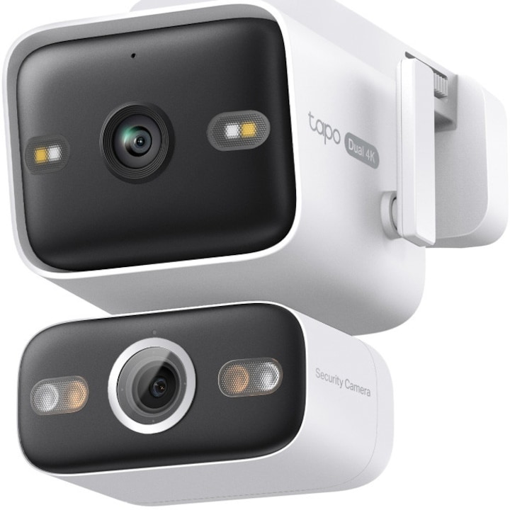 Camera De Supraveghere Wireless Outdoor Tp Link Tapo C575D Dual Cu Pan Tilt 8 8Mp 4K 170 Ultra Wide View Telephoto Smart Night Vision Smart Ai Detection Poe Two Way Audio Onvif Ip66 Rsgemag6396357X Ta