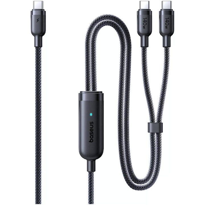 Cablu Baseus Flash 2 In 1 Fast Charging Usb C 140W 1 5M Negru Rsgemag6369840X E0426X00