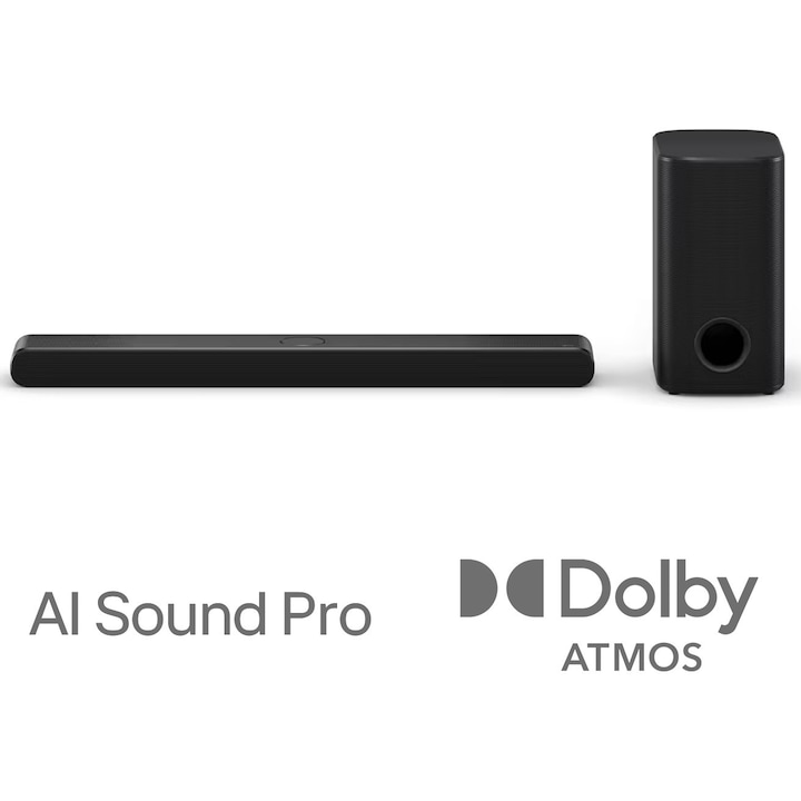 Soundbar Lg S77Ty 3 1 3 400W Dolby Atmos Subwoofer Wireless Hdmi Usb Negru Rsgemag6273622X S77Ty Ceusllk