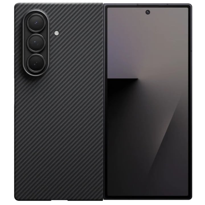 Husa De Protectie Pitaka Pentru Galaxy Z Fold7 Magez 7 Pro 600D Ultra Slim Negru Gri Rsgemag6361757X Fbfold7