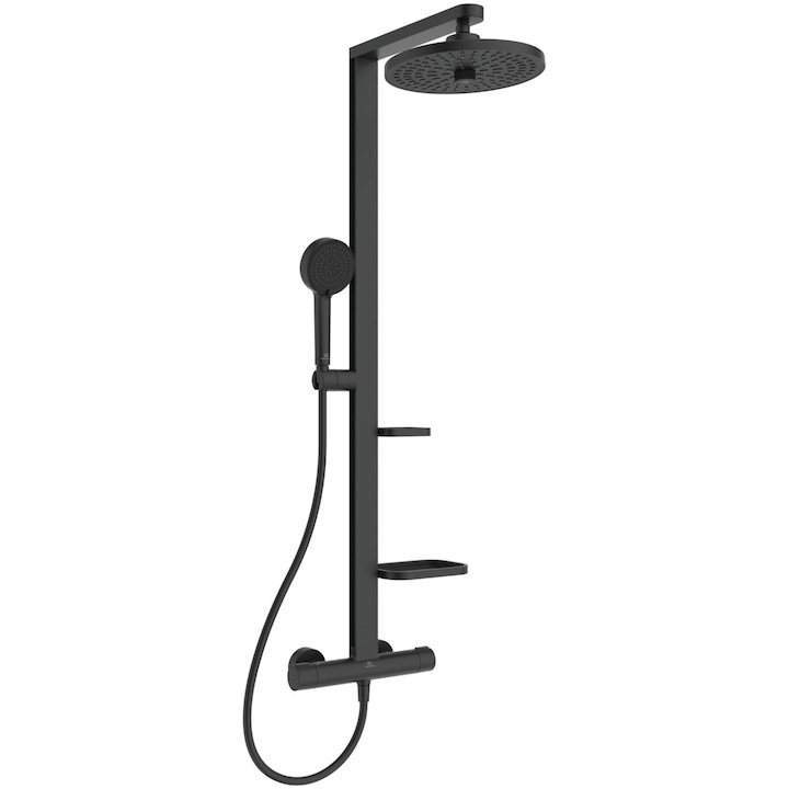 Coloana De Dus Cu Baterie Termostatata Ideal Standard Ceratherm Alu Tehnologie Cool Body Montare Aparenta Negru Mat Rsgemag6335422X Bd583Xg