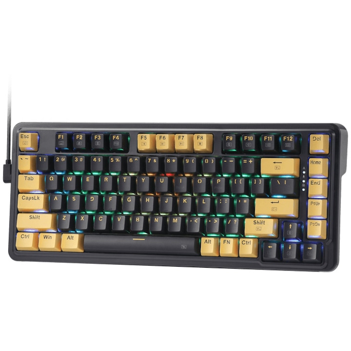 Tastatura Gaming Mecanica Redragon Elf Pbt Switch Uri Portocalii Iluminare Rgb Negru Rsgemag6254641X K649Py Rgb