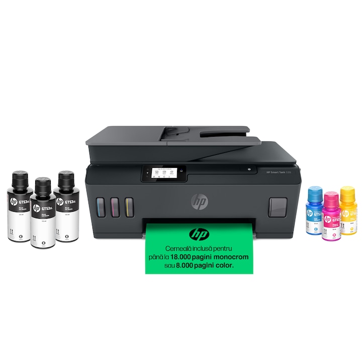 Multifunctional Inkjet Color Ciss Hp Smart Tank 530 Inkjet Color Wireless A4 18 000 De Pagini Alb Negru Sau 8 000 De Pagini Color Rsgemag6274183X 4Sb24A
