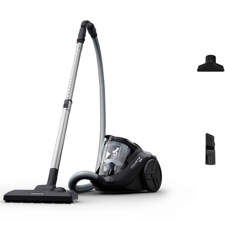 Aspirator Fara Sac Rowenta Compact Power Cyclonic Ro3725Ea 750W Recipient Praf 1 5 L 2 Niveluri De Filtrare Pana La 99 98 Raza De Operare 8 8M Zgomot Redus 79 Db A Negru Rsgemag6355114X Ro3725Ea