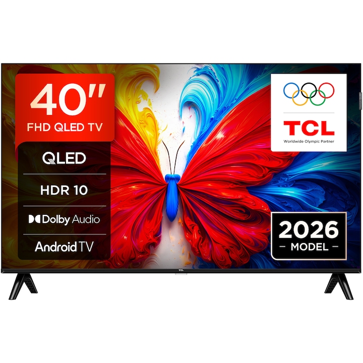 Televizor Tcl Qled 40S5L 100 Cm Smart Android Tv Full Hd Clasa F Model 2026 Rsgemag6409751X 40S5L