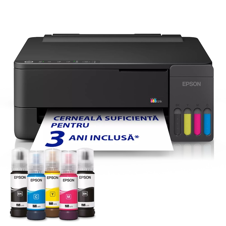 Imprimanta Inkjet Epson Ecotank L1350 Ciss A4 Color Wi Fi Airprint Usb 33 Ppm Lcd Sistem Rezervor Cerneala Economic Negru Rsgemag6378848X C11Cl65403