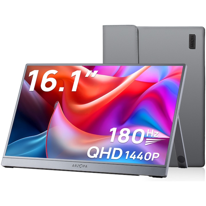 Monitor Portabil Arzopa Z3Fc 16 1 2 5K Qhd 180Hz Hdmi Cu Etui Gri Rsgemag6365918X Z3Fc