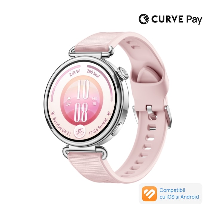 Smartwatch Huawei Watch Gt 7 41Mm Steel Stainless Steel Case Pink Fluoroelastomer Strap Rsgemag6380143X 55020Juc