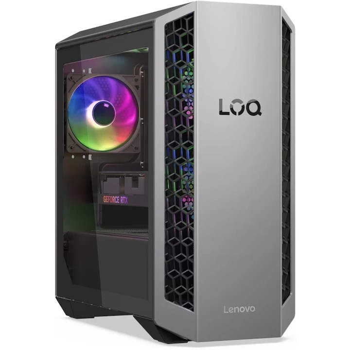 Sistem Desktop Pc Gaming Lenovo Loq Tower 26Adr10 Cu Procesor Amd Ryzentm 7 8745Hx Pana La 5 1Ghz 32Gb Ddr5 1Tb Ssd Nvidiar Geforce Rtxtm 5060 Ti 8Gb Gddr7 No Os Luna Grey Rsgemag6387420X 91Df005Urm