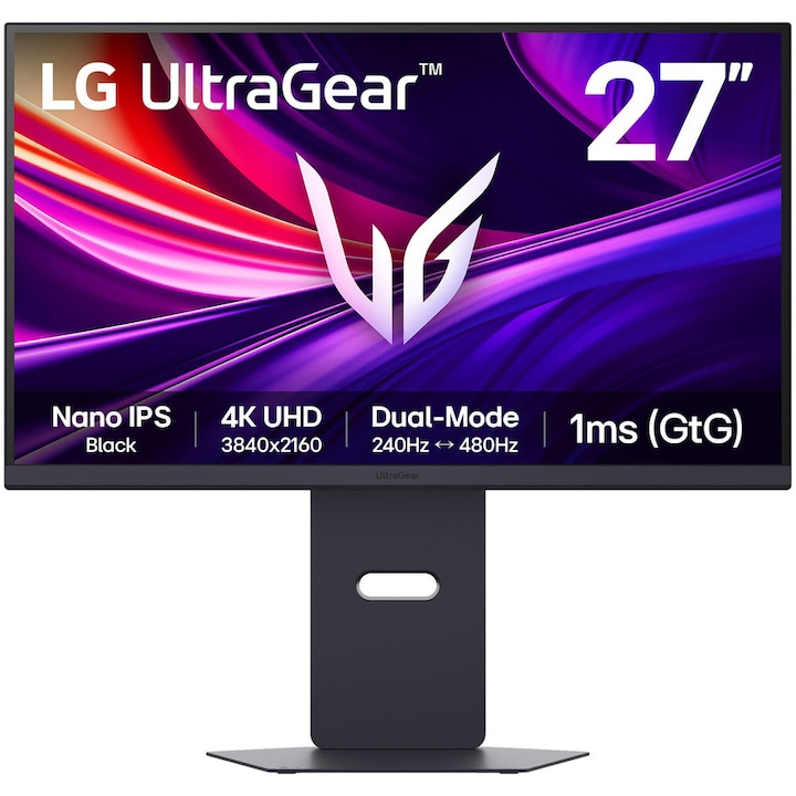 Monitor Gaming Led Ips Lg Ultragear 27G850A B 27 4K Uhd 3840X2160 Dual Mode 4K 240Hz Fhd 480Hz 1Ms Gtg Amd Freesynctm Premium Pro Nvidia G Synctm Compatible Displayhdr 600 Deep Black Pro Hub Usb 2X Hd