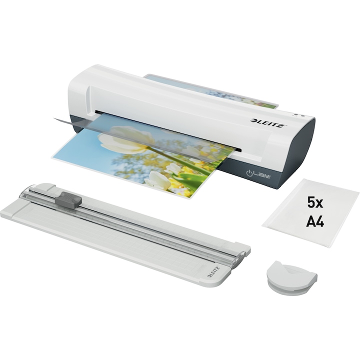 Reducere Laminator A4 Leitz Home Set 4 In 1 Trimmer Rotunjitor 5 Folii Laminare A4 Alb Rsgemag6406454X Lz74340001 Reducere Laminator A4 Leitz Home Set 4 In 1 Trimmer Rotunjitor 5 Folii Laminare A4 Alb Rsgemag6406454X Lz74340001