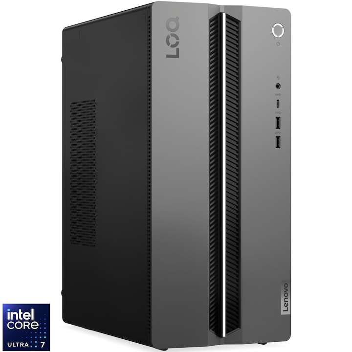 Sistem Desktop Pc Gaming Lenovo Loq Tower 17Iax10 Cu Procesor Intelr Core Ultra 7 255Hx Pana La 5 2Ghz 16Gb Ddr5 1Tb Ssd Nvidiar Geforce Rtxtm 5060 Ti 8Gb Gddr7 No Os Luna Grey Rsgemag6369739X 91Ay002