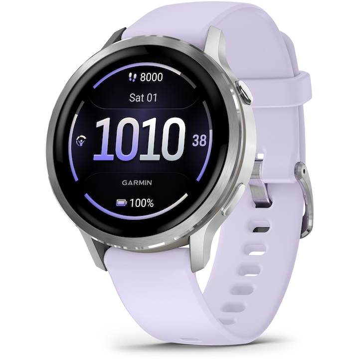 Smartwatch Garmin Venu 4 41Mm Amoled Gps Wi Fi Android Ios Silicon Silver Periwinkle Rsgemag6251656X 010 03013 01
