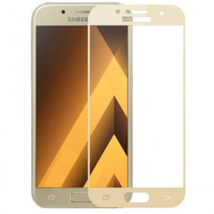 Folie De Protectie Tellur Tempered Glass Full Frame Pentru Samsung A3 2017 Gold Rsgemag5523200X Tll145154